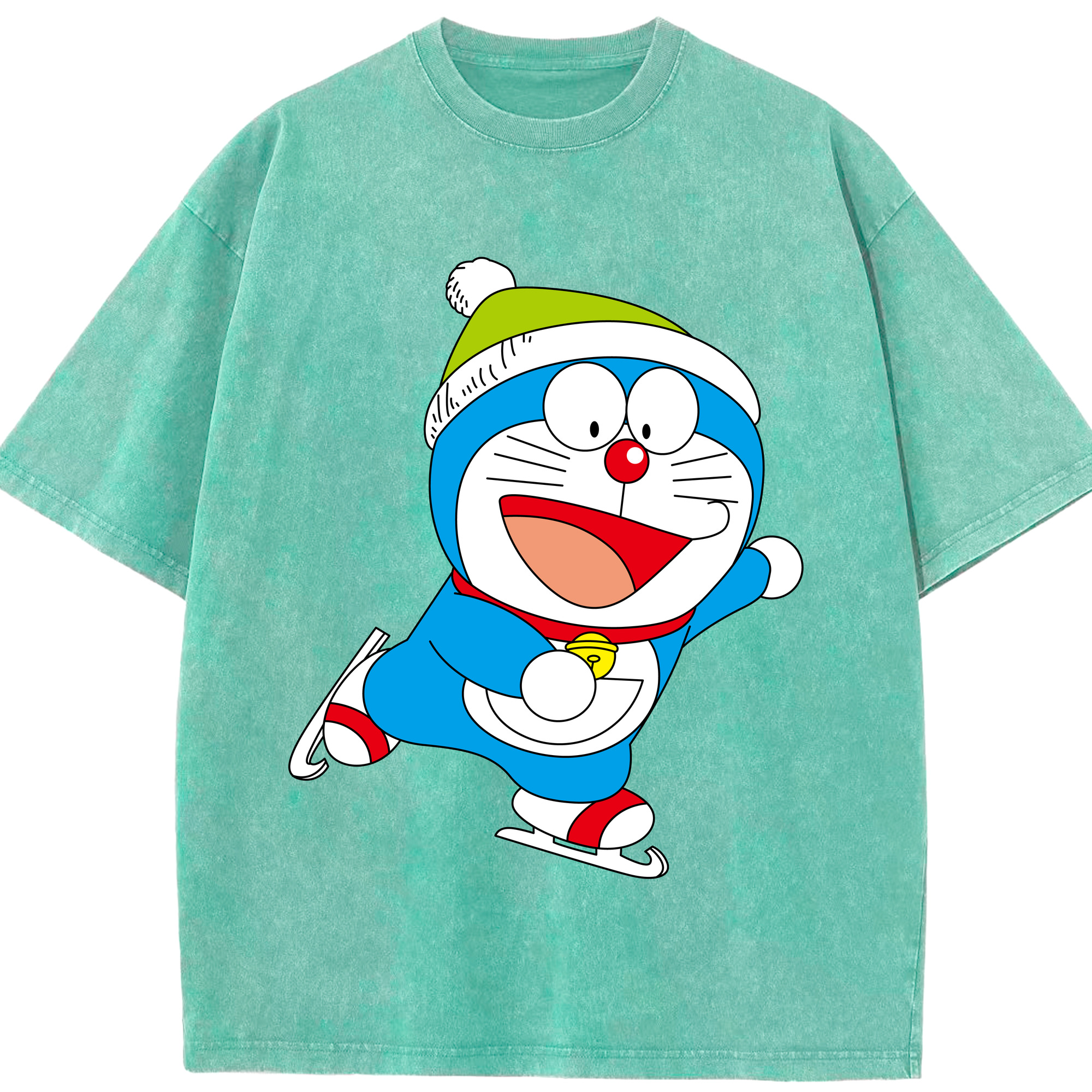 （画像用） ドラえもん Doraemon 綿100% ヴィンテージ風 半袖Tシャツ（フロントプリント）